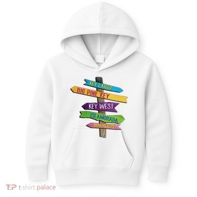 Florida Keys Totem Largo Islamorada Key West Sign Post Kids Hoodie