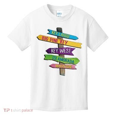 Florida Keys Totem Largo Islamorada Key West Sign Post Kids T-Shirt