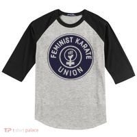 Feminist Karate Union Raglan Baseball Sleeve Shirt thumb 0