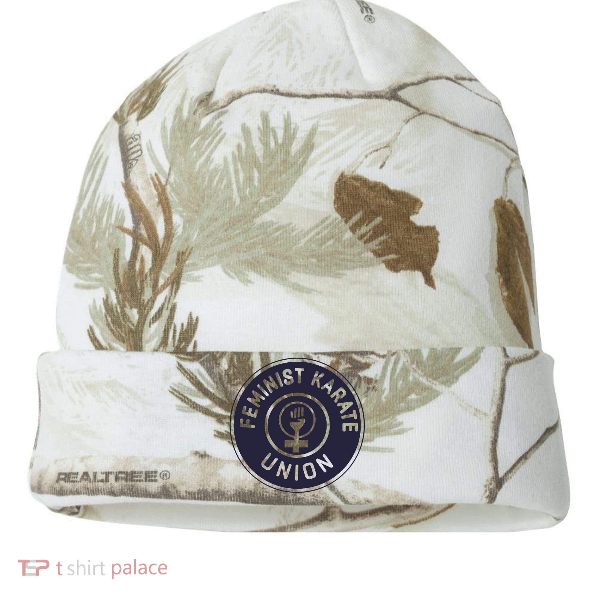 Feminist Karate Union Kati Licensed 12" Camo Cuffed Beanie