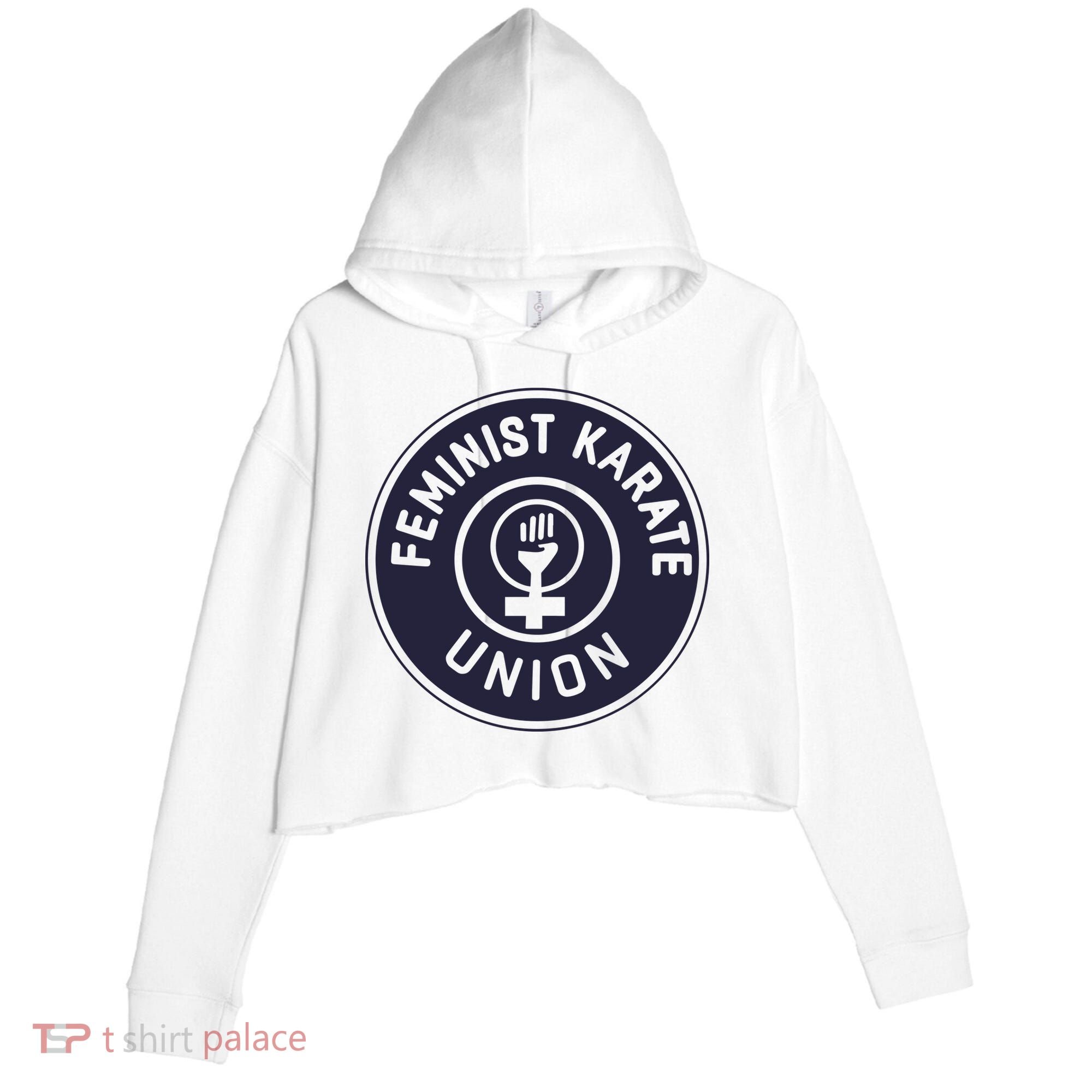 Feminist Karate Union Crop Fleece Hoodie