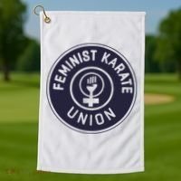 Feminist Karate Union Golf Towel thumb 1
