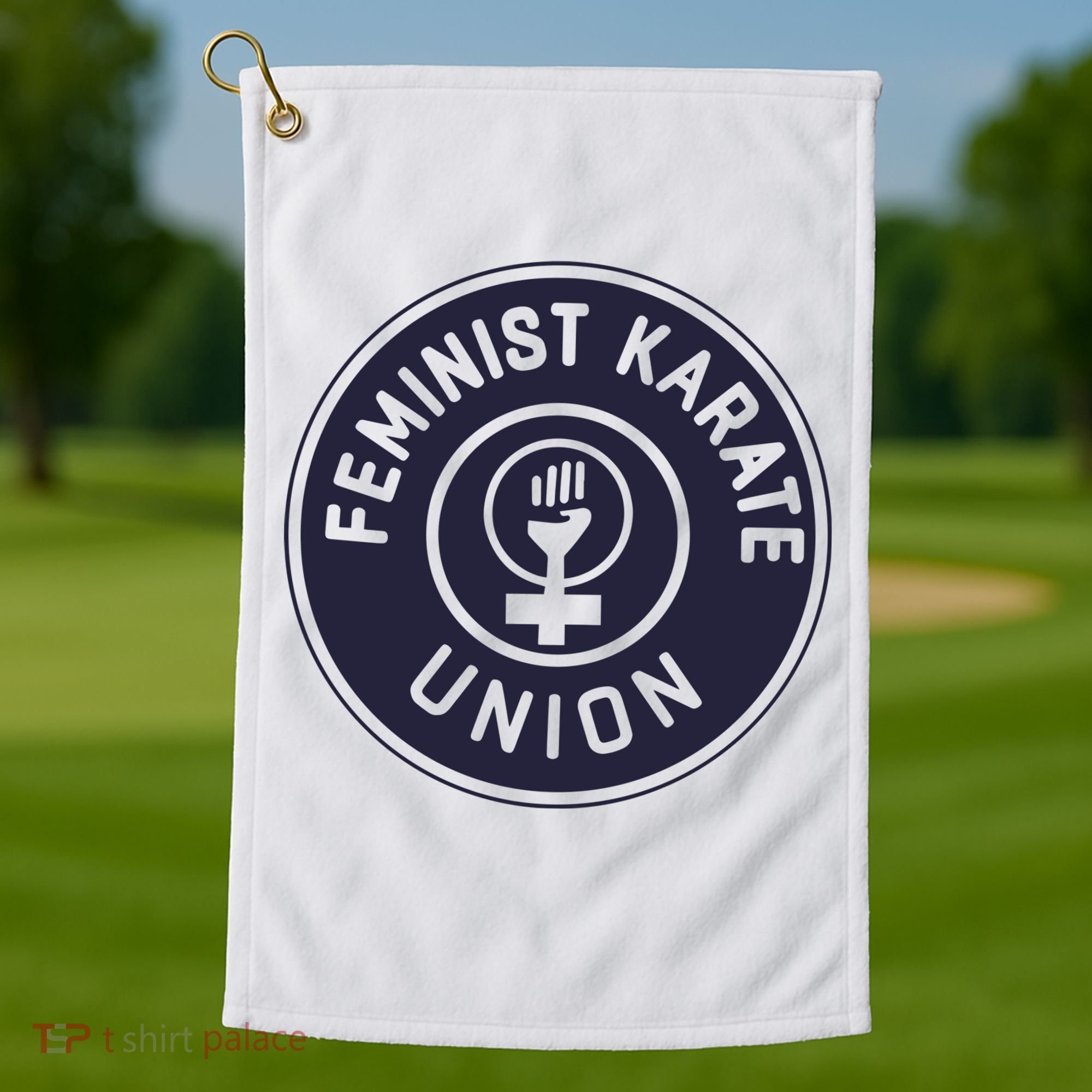 Feminist Karate Union Golf Towel