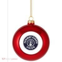 Feminist Karate Union Plastic Christmas Ball Ornament thumb 0