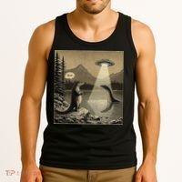 Funny Kaiju UFO Loch Ness Sasquatch Monster Alien Bruh Tank Top thumb 3