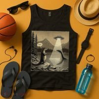 Funny Kaiju UFO Loch Ness Sasquatch Monster Alien Bruh Tank Top thumb 4