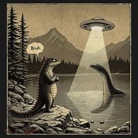 Funny Kaiju UFO Loch Ness Sasquatch Monster Alien Bruh Tank Top thumb 6