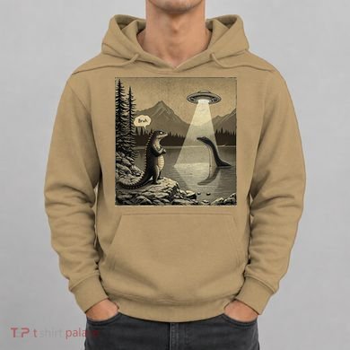 Funny Kaiju UFO Loch Ness Sasquatch Monster Alien Bruh Hoodie