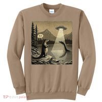 Funny Kaiju UFO Loch Ness Sasquatch Monster Alien Bruh Sweatshirt thumb 0