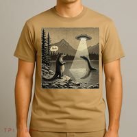 Funny Kaiju UFO Loch Ness Sasquatch Monster Alien Bruh T-Shirt thumb 3