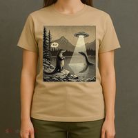 Funny Kaiju UFO Loch Ness Sasquatch Monster Alien Bruh T-Shirt thumb 4