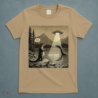 Funny Kaiju UFO Loch Ness Sasquatch Monster Alien Bruh T-Shirt thumb 5