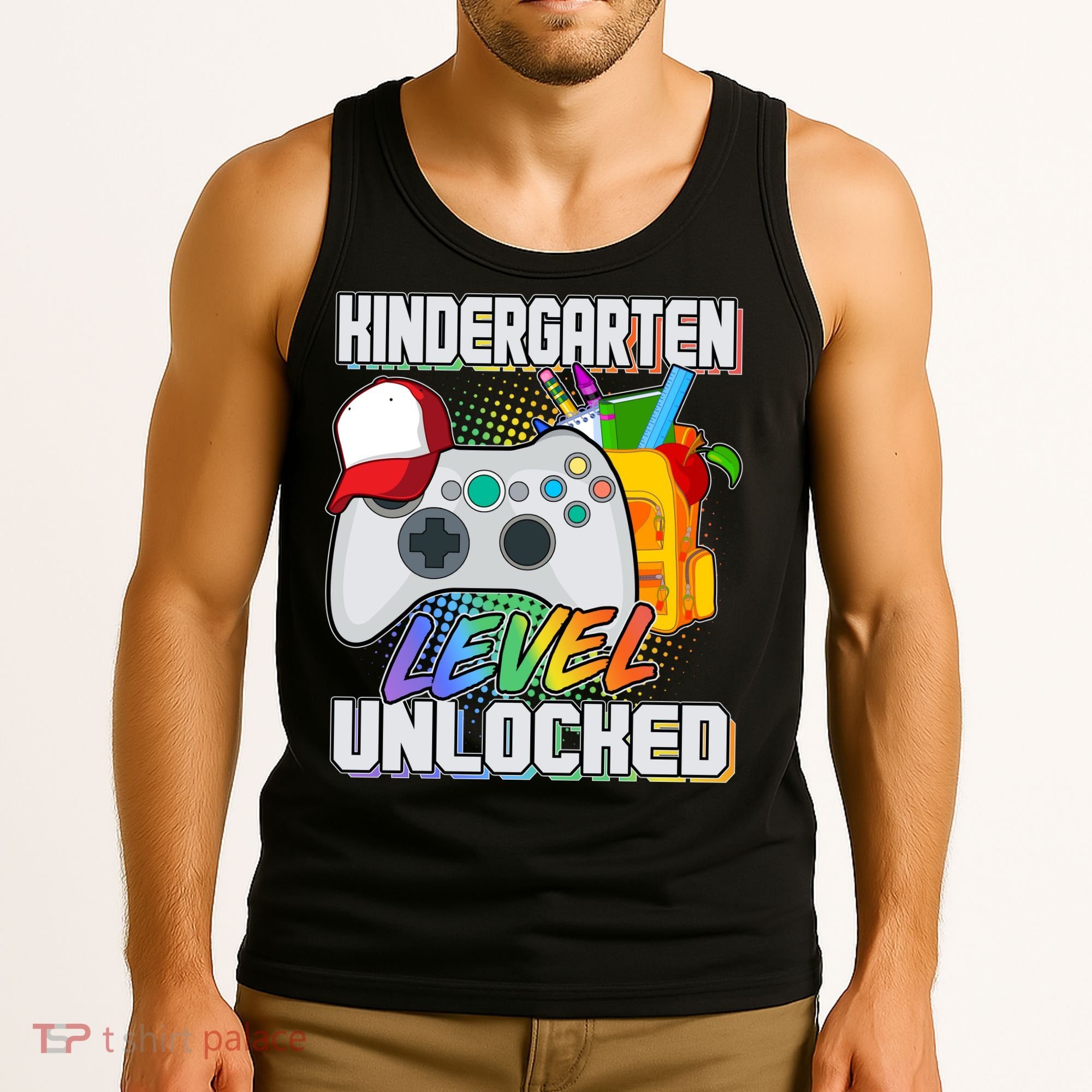 Funny Kindergarten Unlocked Video Gamer Tank Top
