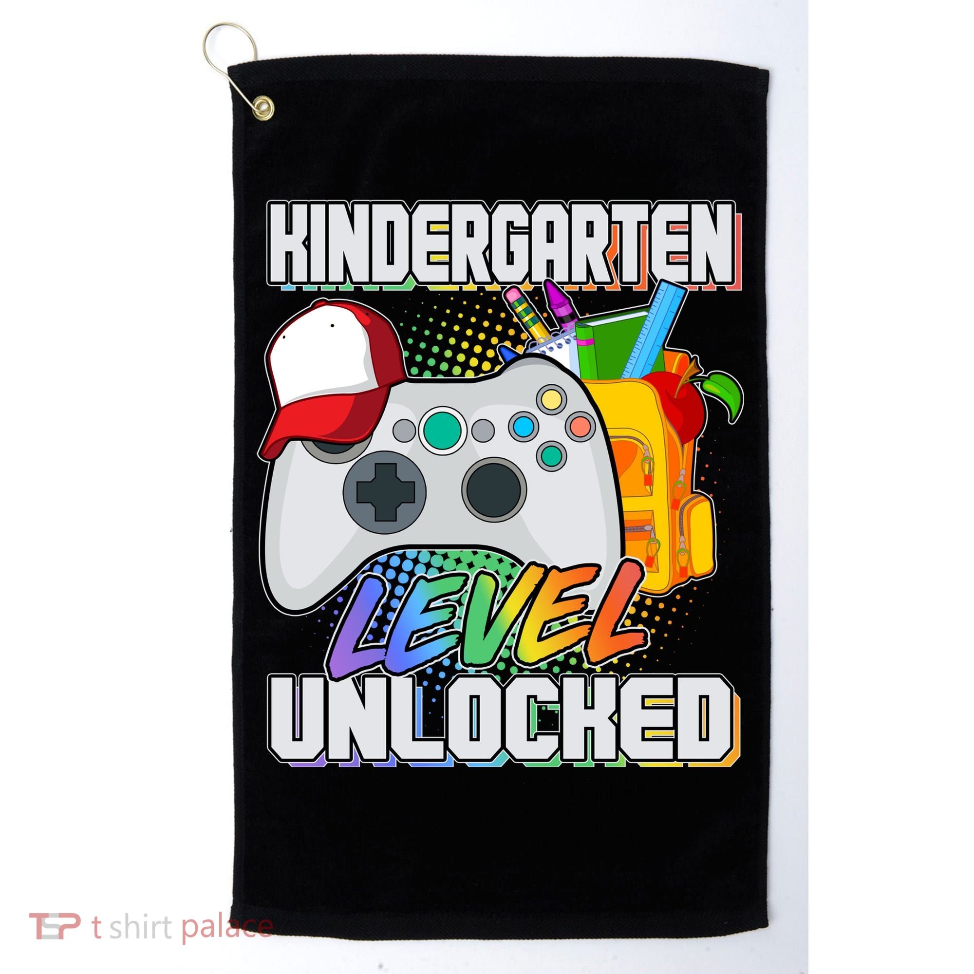 Funny Kindergarten Unlocked Video Gamer Golf Towel