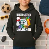 Funny Kindergarten Unlocked Video Gamer Kids Hoodie thumb 2
