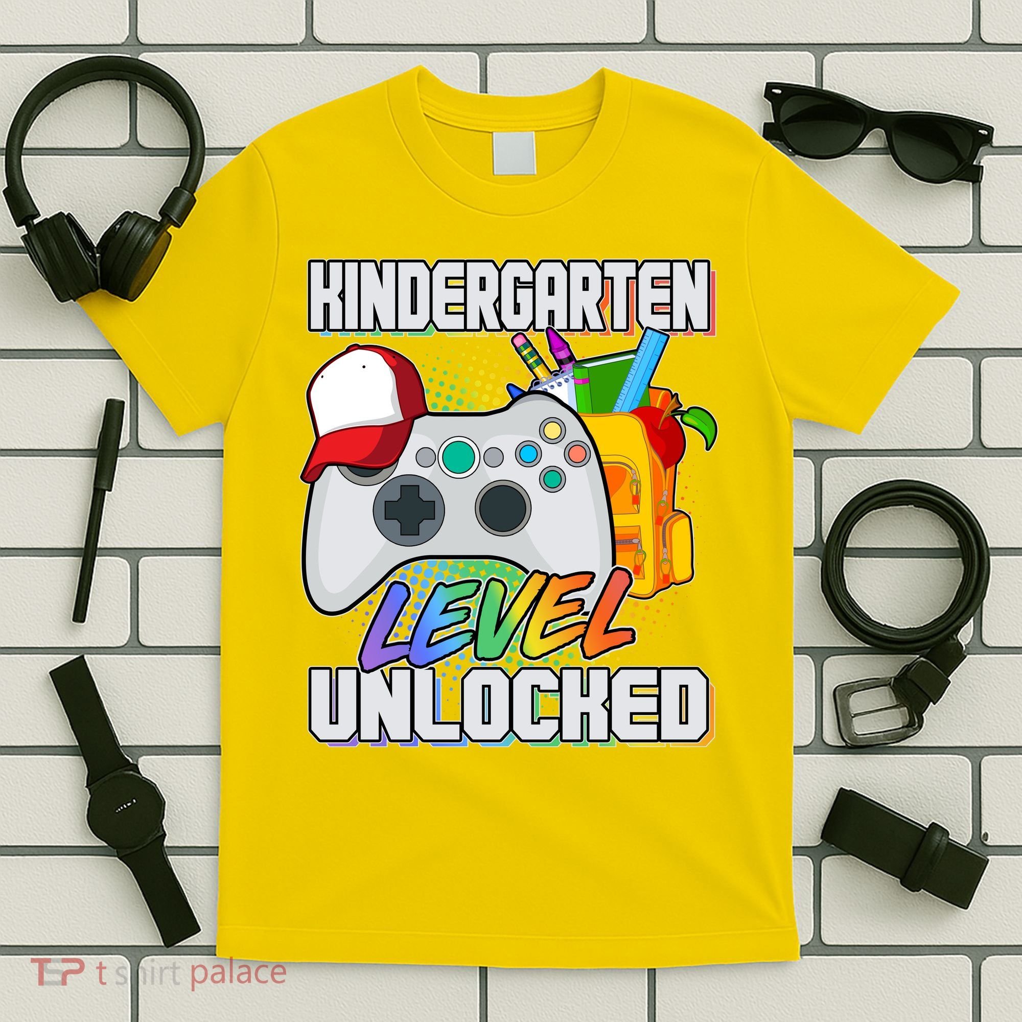 Funny Kindergarten Unlocked Video Gamer T-Shirt
