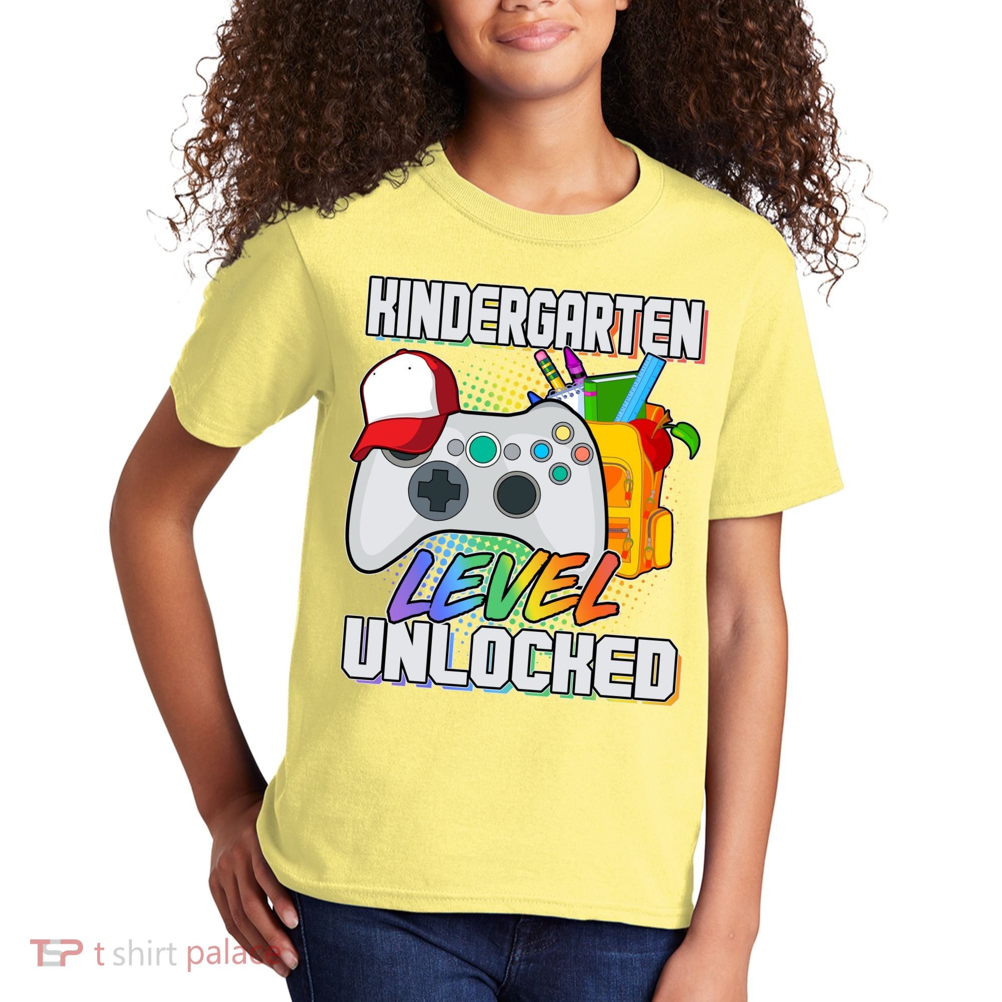 Funny Kindergarten Unlocked Video Gamer Kids T-Shirt