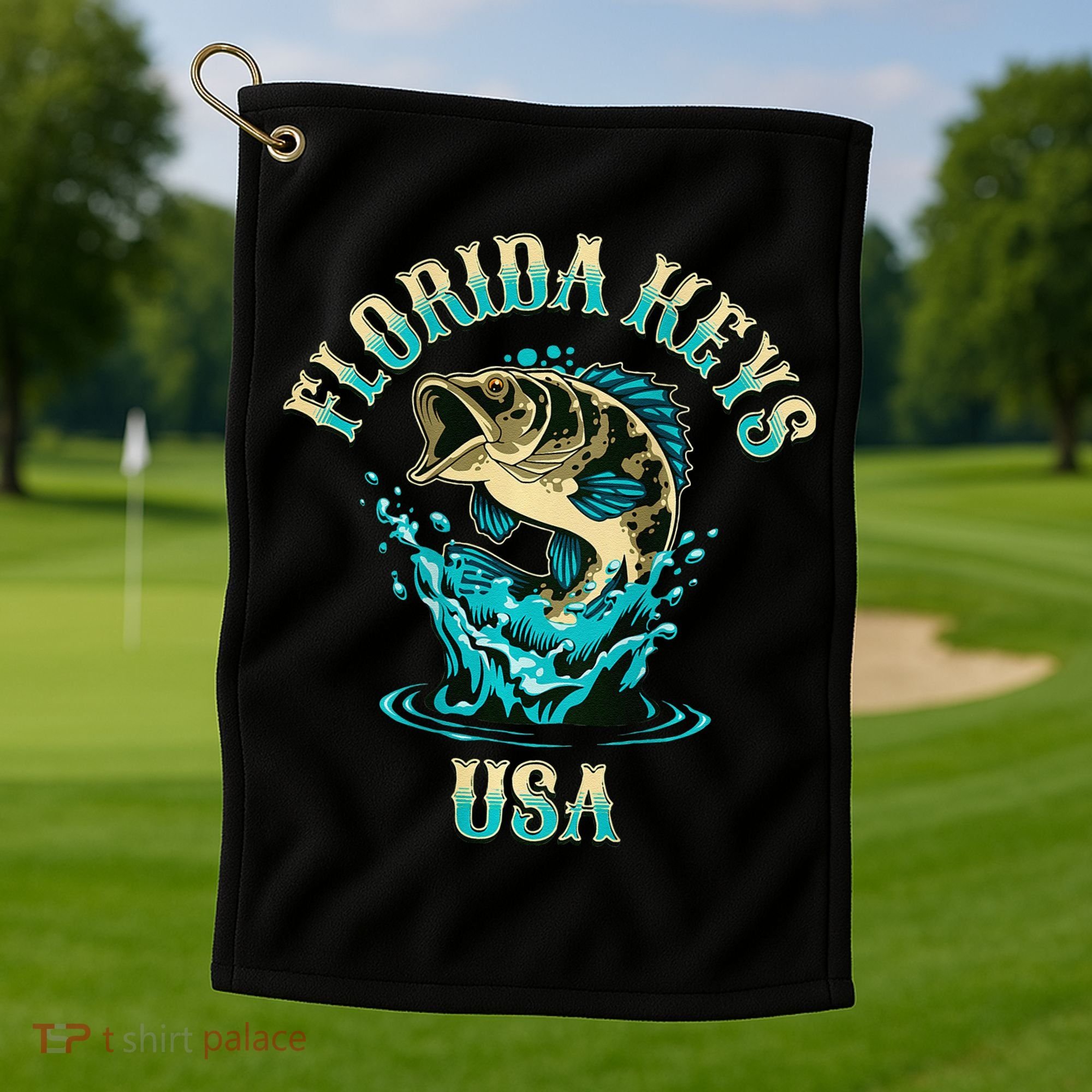 Florida Keys Usa Fishing Golf Towel