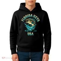 Florida Keys Usa Fishing Kids Hoodie thumb 4