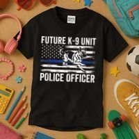 Future K9 Unit Police Officer Proud Law Enforcement Kids T-Shirt thumb 3