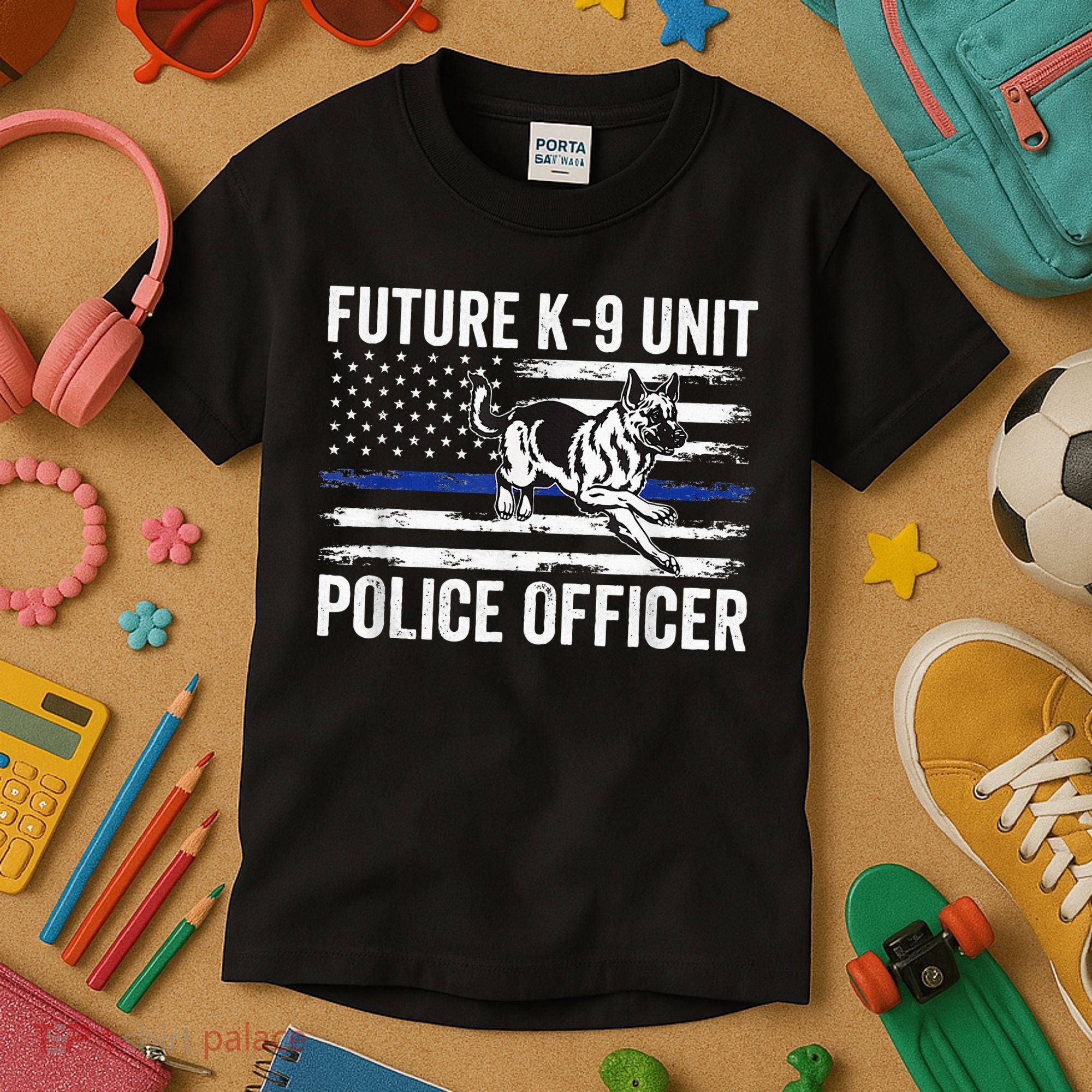 Future K9 Unit Police Officer Proud Law Enforcement Kids T-Shirt