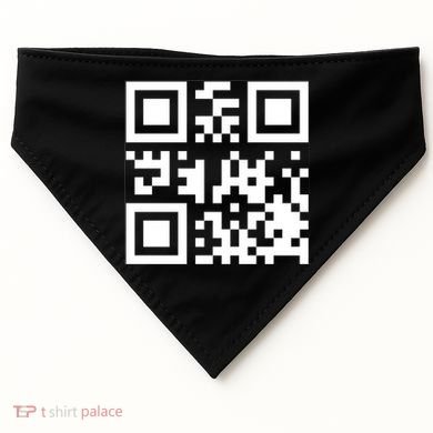 Fuc K You Q R Code USA-Made Doggie Bandana