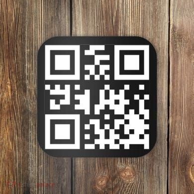 Fuc K You Q R Code Coaster