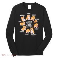 Funny Know Your Corgi Shapes Cute Welsh Dog Lover Long Sleeve Shirt thumb 0