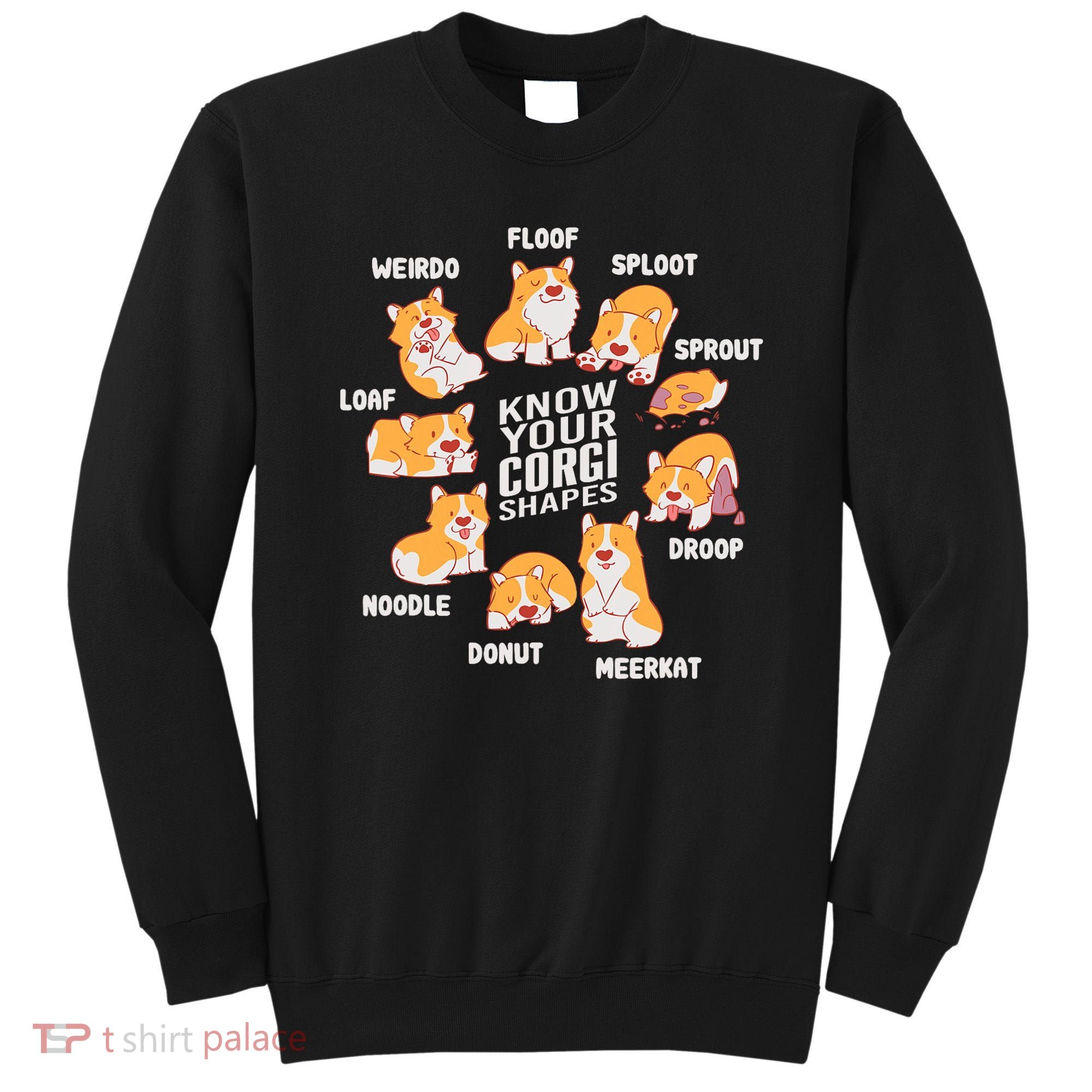 Funny Know Your Corgi Shapes Cute Welsh Dog Lover Sweatshirt