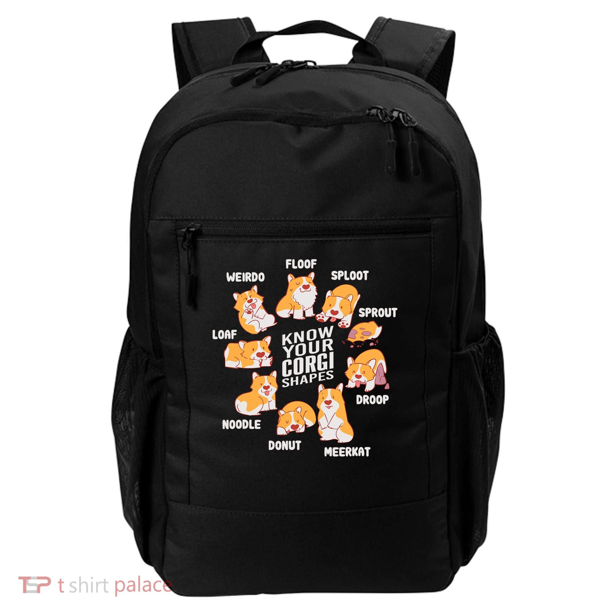 Funny Know Your Corgi Shapes Cute Welsh Dog Lover Backpack