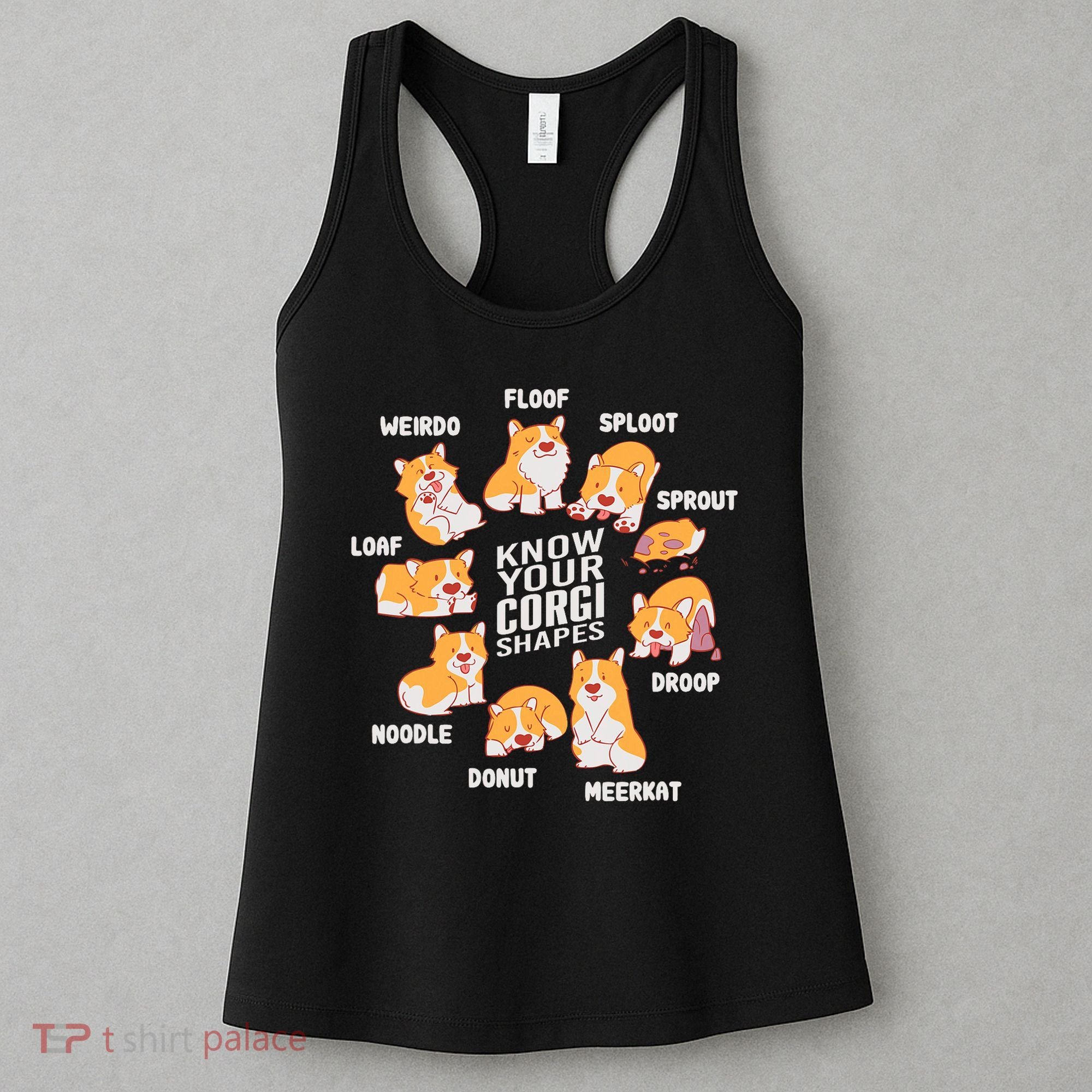 Funny Know Your Corgi Shapes Cute Welsh Dog Lover Women's Tank Top