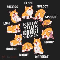 Funny Know Your Corgi Shapes Cute Welsh Dog Lover Golf Towel thumb 3