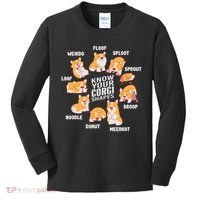 Funny Know Your Corgi Shapes Cute Welsh Dog Lover Kids Long Sleeve Shirt thumb 0