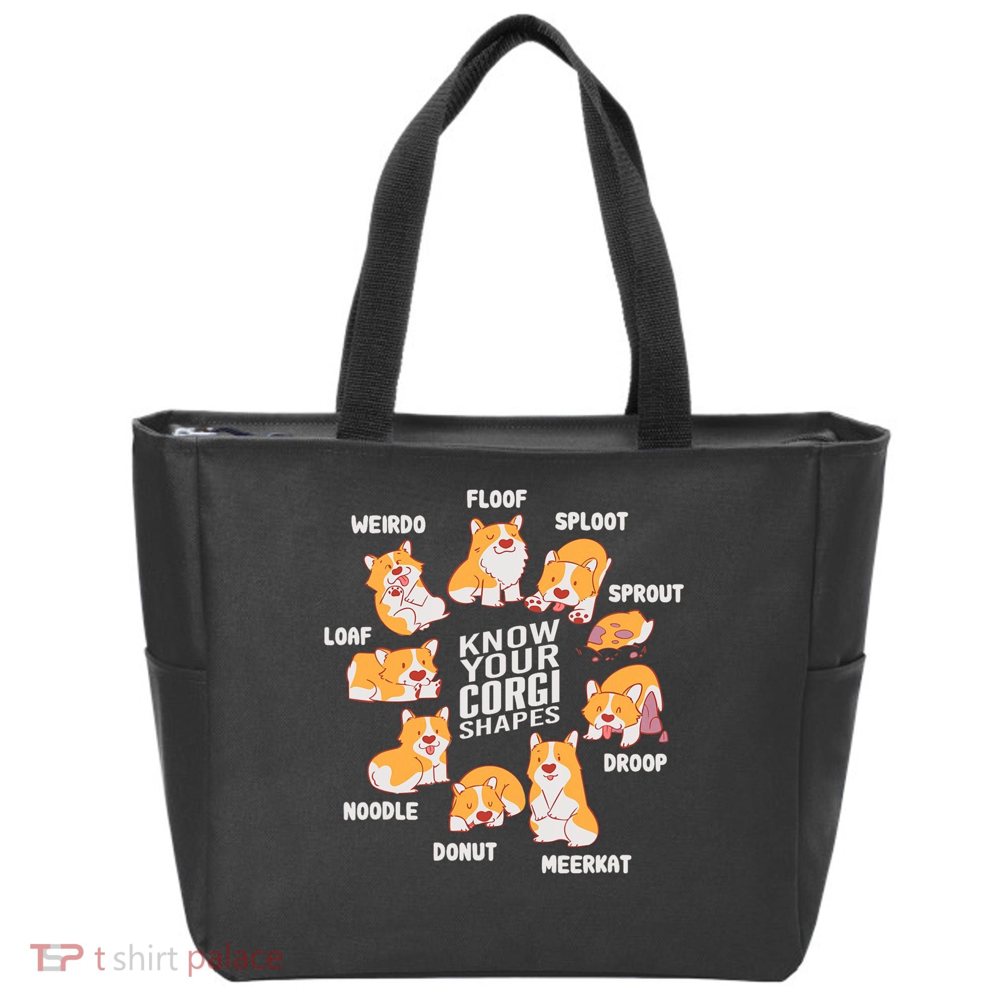 Funny Know Your Corgi Shapes Cute Welsh Dog Lover Tote Bag