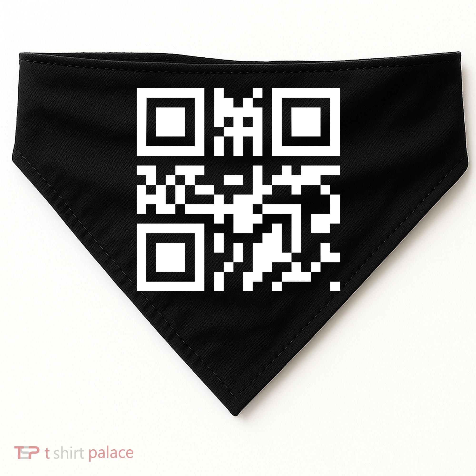 Fuc K You Q R Code USA-Made Doggie Bandana