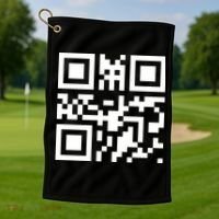 Fuc K You Q R Code Golf Towel thumb 1