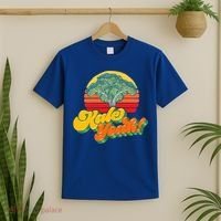 Funny Kale Yeah Gift Funny Vegetable Vintage Retro 80s Sunset Garden Gift T-Shirt thumb 2