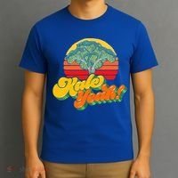 Funny Kale Yeah Gift Funny Vegetable Vintage Retro 80s Sunset Garden Gift T-Shirt thumb 3
