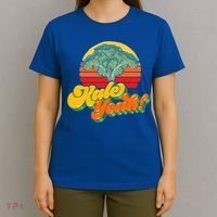 Funny Kale Yeah Gift Funny Vegetable Vintage Retro 80s Sunset Garden Gift T-Shirt thumb 4
