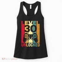 Funny Level 30 Unlocked Him Men BDay Turning 30th Birthday Women's Tank Top thumb 0