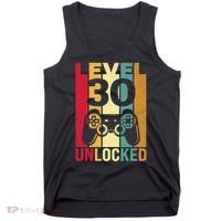 Funny Level 30 Unlocked Him Men BDay Turning 30th Birthday Tank Top thumb 0