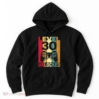 Funny Level 30 Unlocked Him Men BDay Turning 30th Birthday Hoodie thumb 0