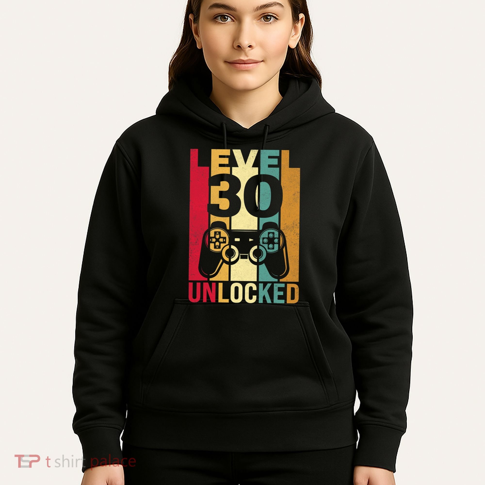 Funny Level 30 Unlocked Him Men BDay Turning 30th Birthday Hoodie