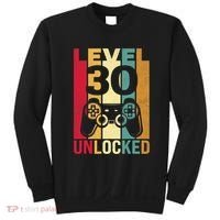 Funny Level 30 Unlocked Him Men BDay Turning 30th Birthday Sweatshirt thumb 0