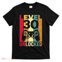 Funny Level 30 Unlocked Him Men BDay Turning 30th Birthday T-Shirt thumb 0