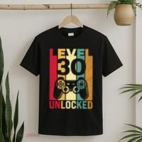Funny Level 30 Unlocked Him Men BDay Turning 30th Birthday T-Shirt thumb 2