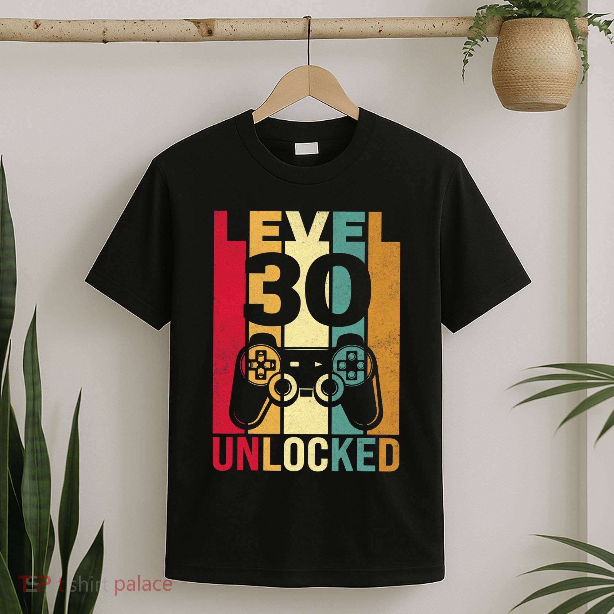 Funny Level 30 Unlocked Him Men BDay Turning 30th Birthday T-Shirt