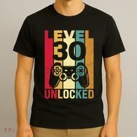 Funny Level 30 Unlocked Him Men BDay Turning 30th Birthday T-Shirt thumb 3