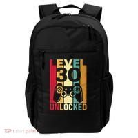 Funny Level 30 Unlocked Him Men BDay Turning 30th Birthday Backpack thumb 0