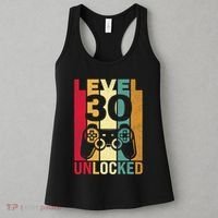 Funny Level 30 Unlocked Him Men BDay Turning 30th Birthday Women's Tank Top thumb 3